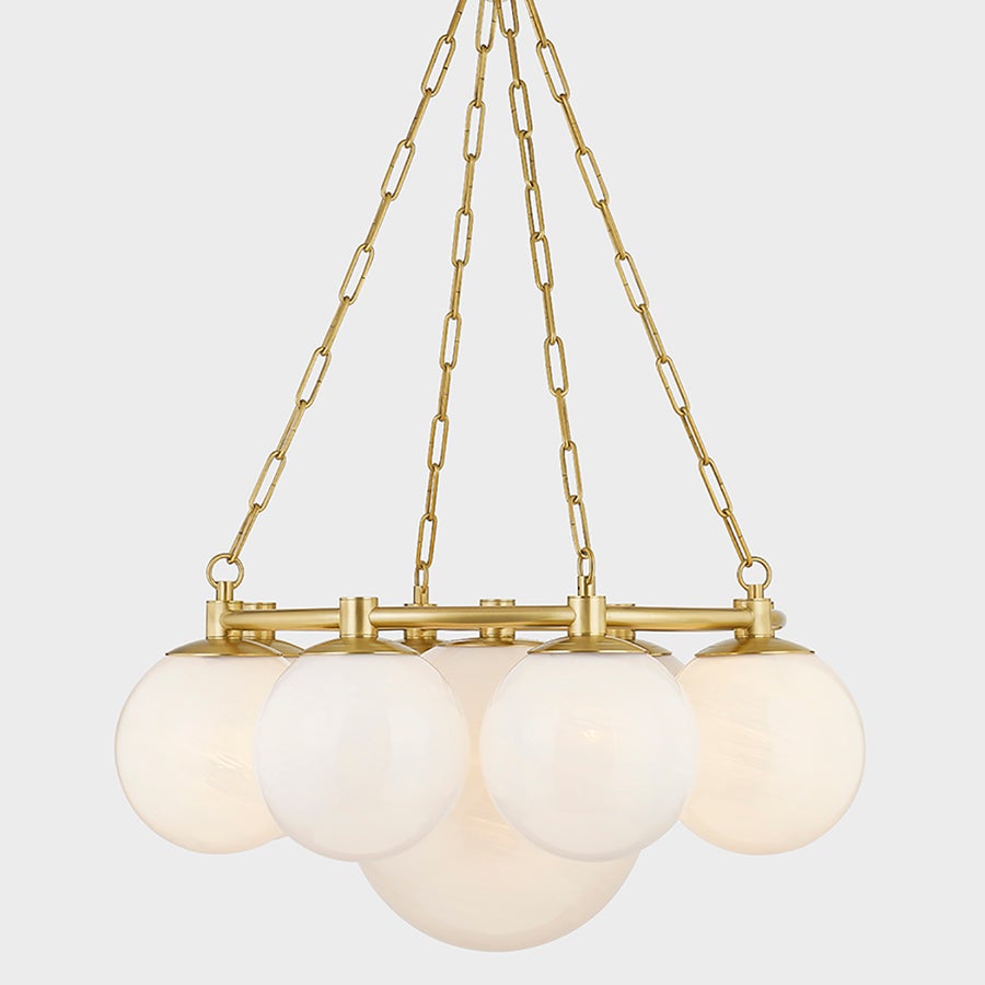 Hudson Valley Lighting THORNWOOD Chandelier — Aged Brass