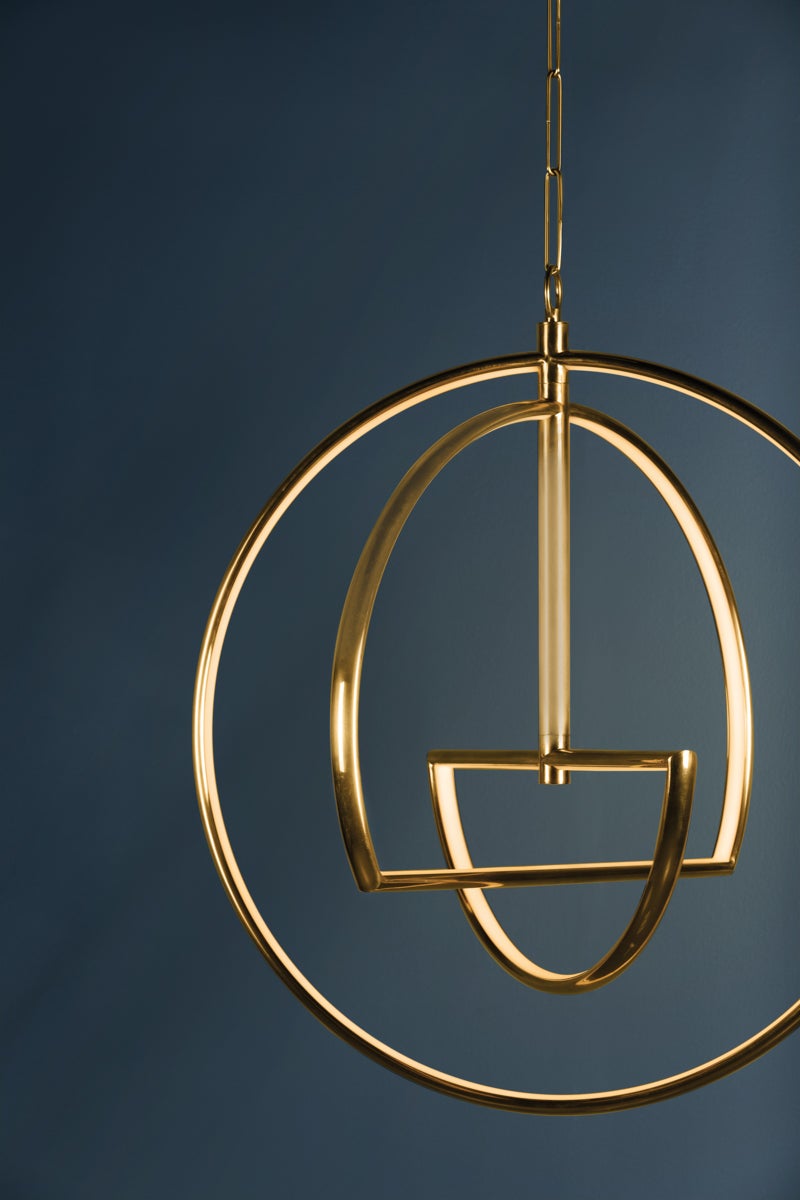 Hudson Valley Lighting WELLAND Chandelier — Aged Brass