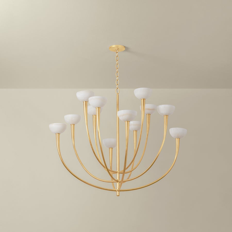 Hudson Valley Lighting Maywood Chandelier — Vintage Gold Leaf