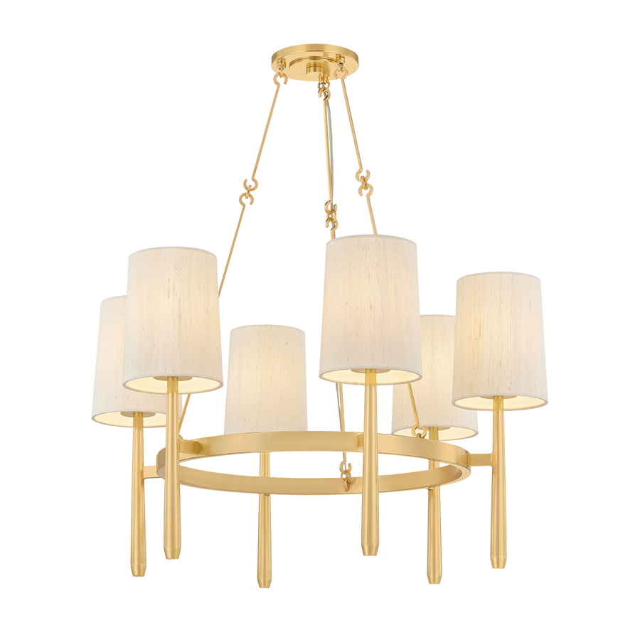 Hudson Valley Lighting BRIDGETON Chandelier — Aged Brass
