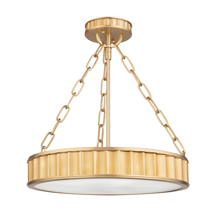 Hudson Valley Lighting Middlebury Semi Flush — Aged Brass