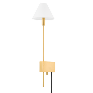 TEANECK Plug-in Sconce in AGED BRASS thumbnail
