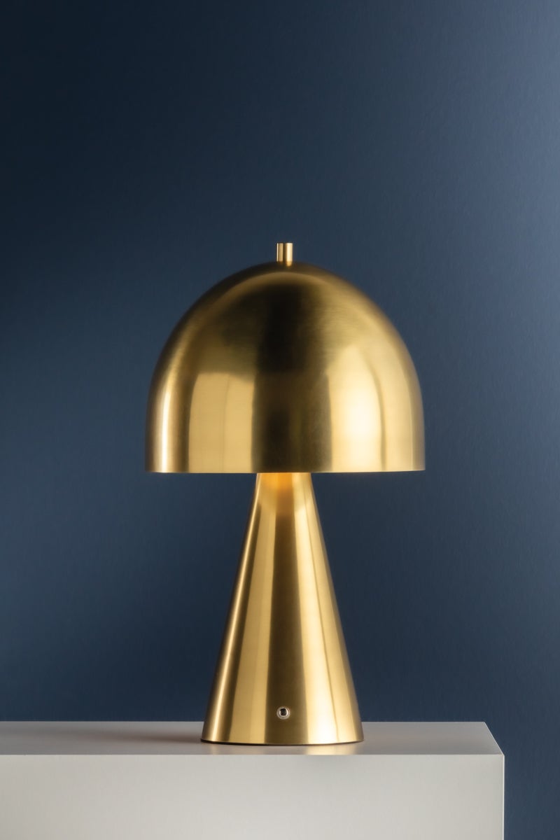Hudson Valley Lighting HOPKINTON Rechargeable Table Lamp — Aged Brass
