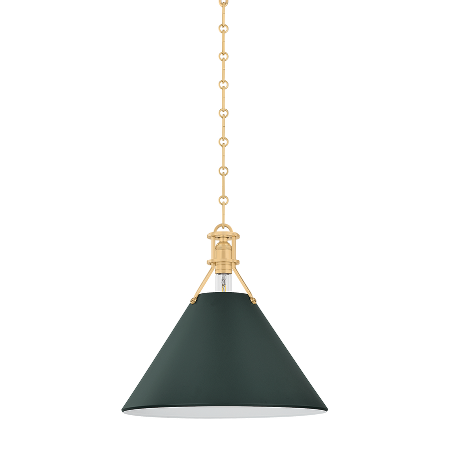 Hudson Valley Lighting Painted No. 2 Pendant — MDS352-AGB/SSG