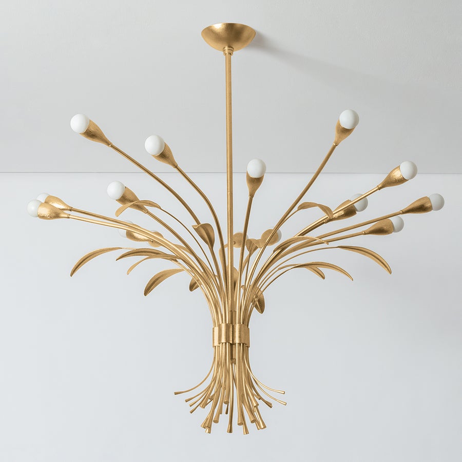 Hudson Valley Lighting BILSTON Chandelier — Vintage Gold Leaf