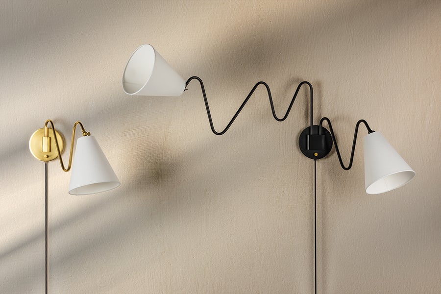 Mitzi Onda Plug-In Sconce — HL699102-SBK