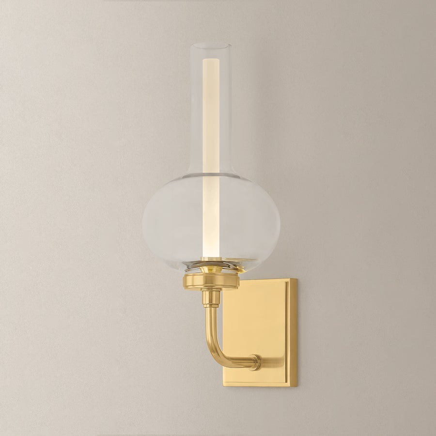 Hudson Valley Lighting Rossman Wall Sconce — Aged Brass