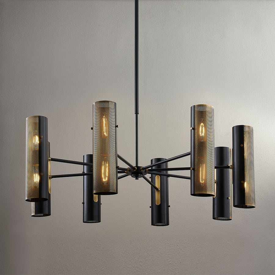 Troy Lighting MIKKA Chandelier — F5642-PBR/SBK