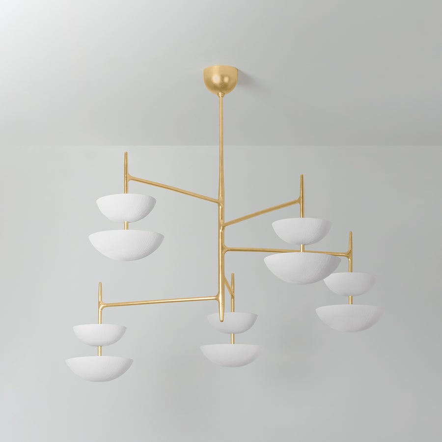 Corbett Lighting EVANDER Chandelier — 477-55-VGL/GSW