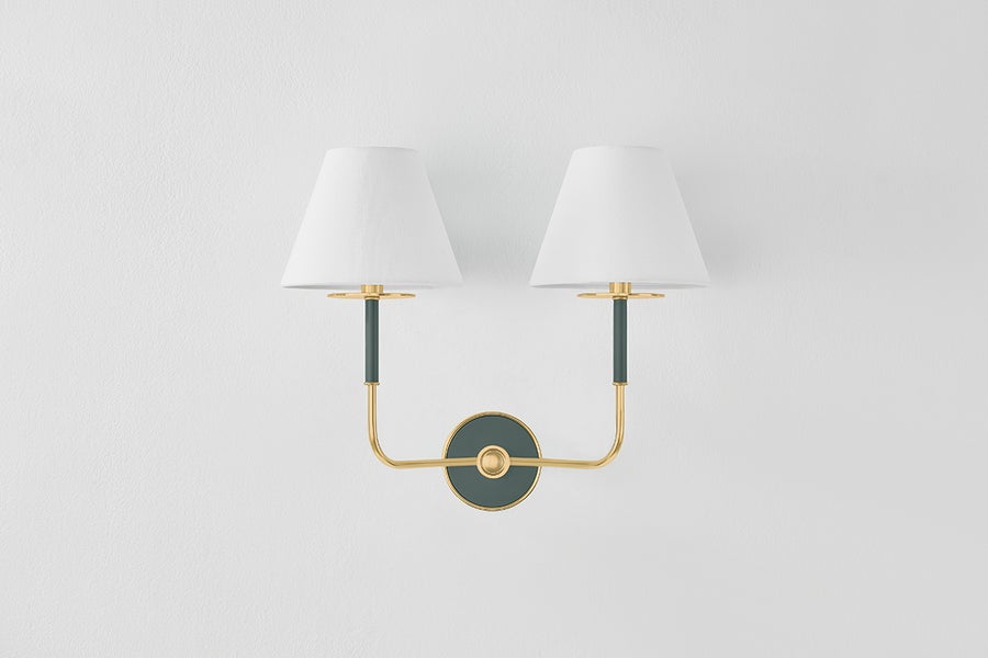 Hudson Valley Lighting Wedgewood Wall Sconce — MDS2201-AGB/SSG
