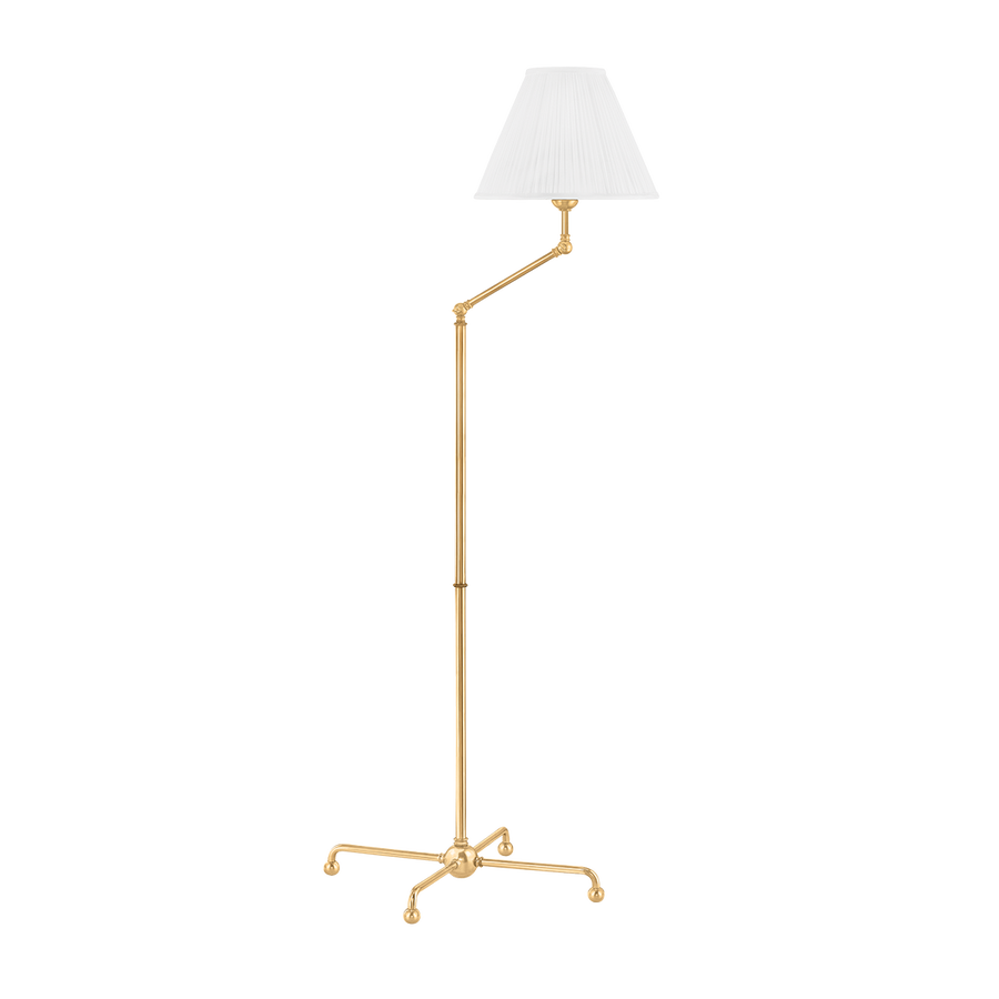 Hudson Valley Lighting Classic No.1 Floor Lamp — Aged Brass