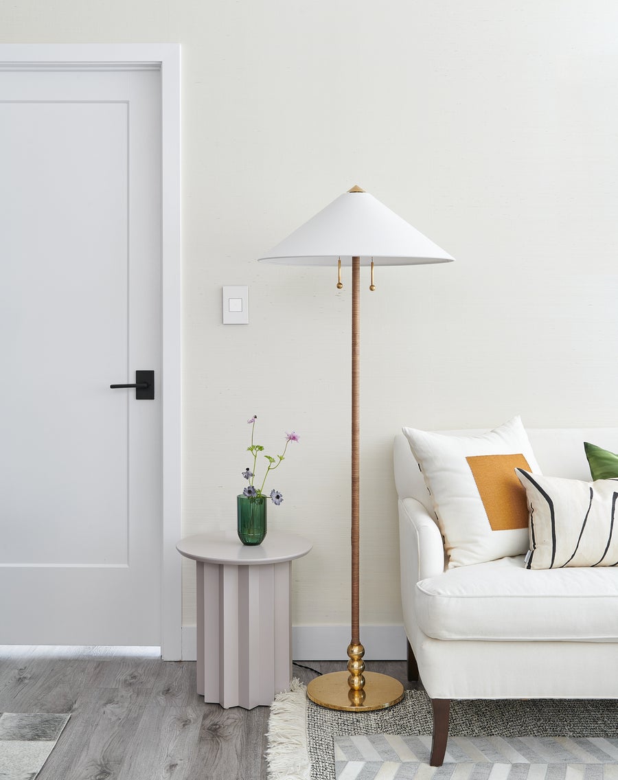 Hudson Valley Lighting Flare Floor Lamp — Aged Brass