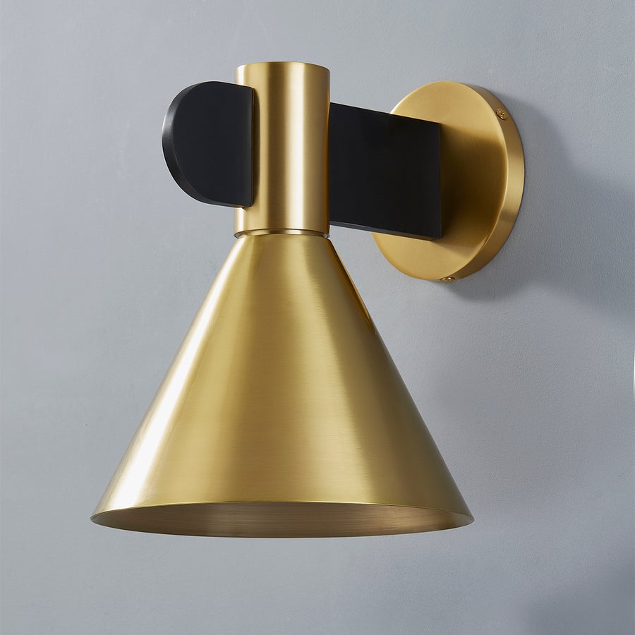 Hudson Valley Lighting Cranston Wall Sconce — 4910-AGB/SBK