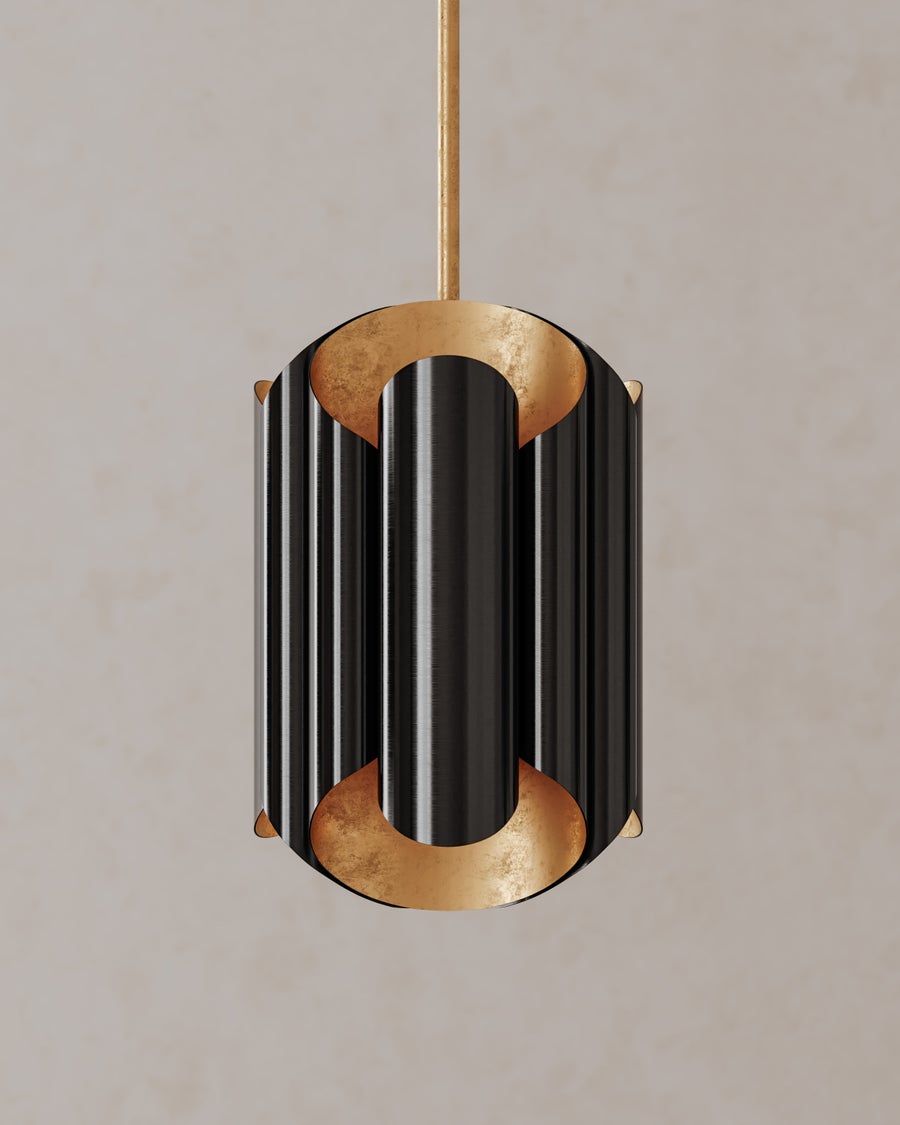 Hudson Valley Lighting Banks Pendant — 8513-GL/BK