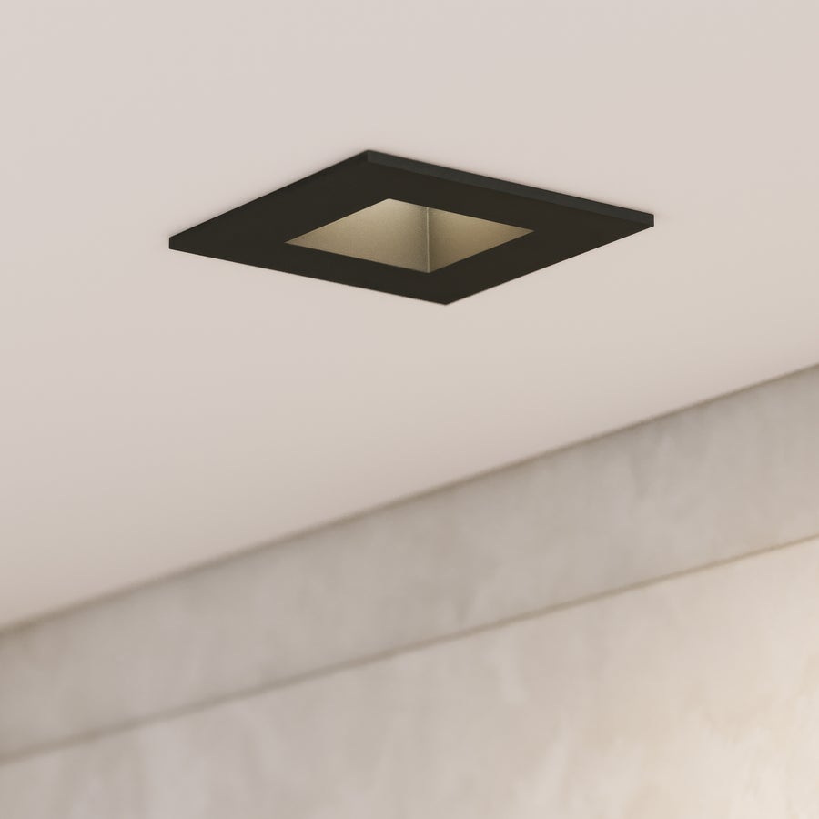 CSL CSL Forme 3" LED Recessed Downlight, Remodel, Square Black Trim, 2700K — DLT3RIC-27-SFSTBK