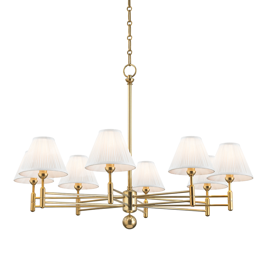 Hudson Valley Lighting Classic No.1 Chandelier — Aged Brass