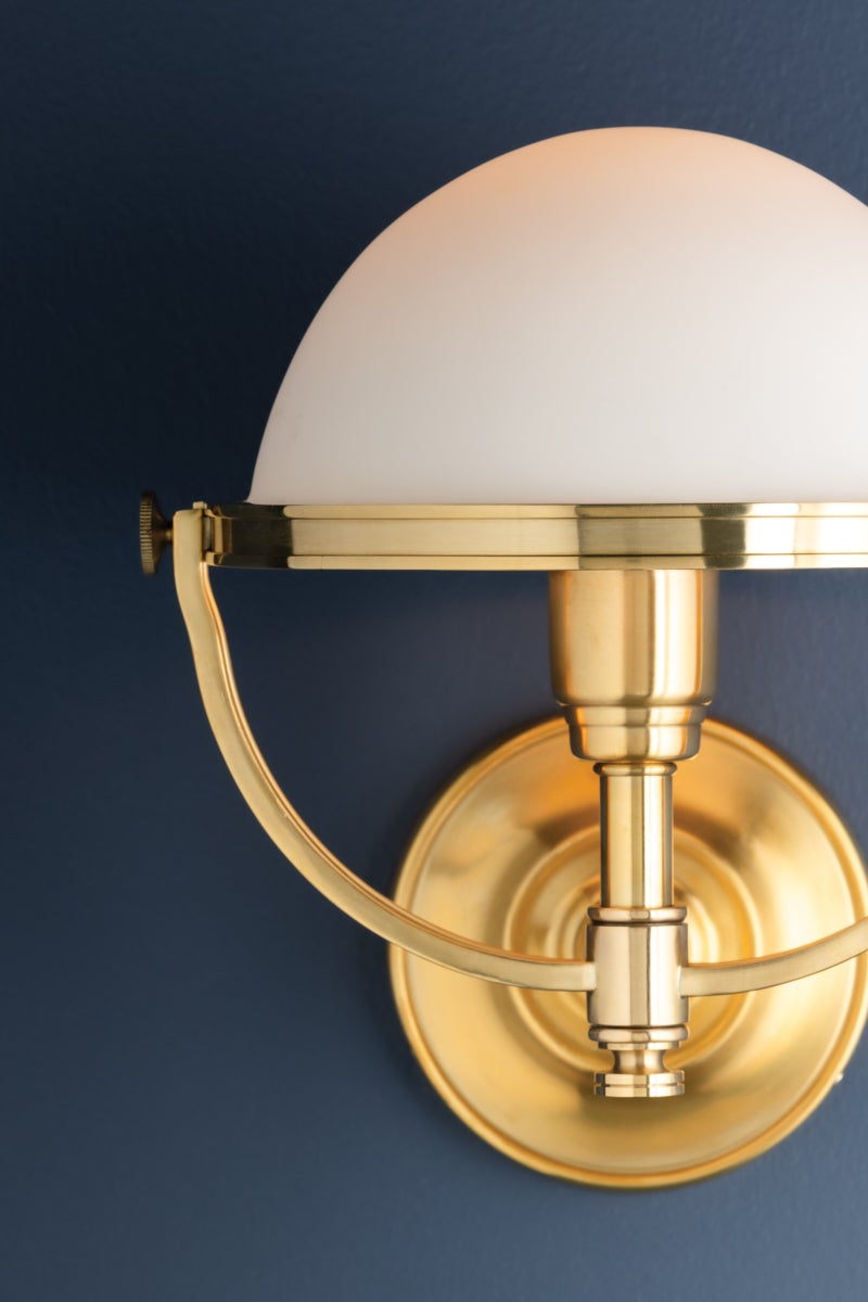 Hudson Valley Lighting Stratford Wall Sconce — Aged Brass