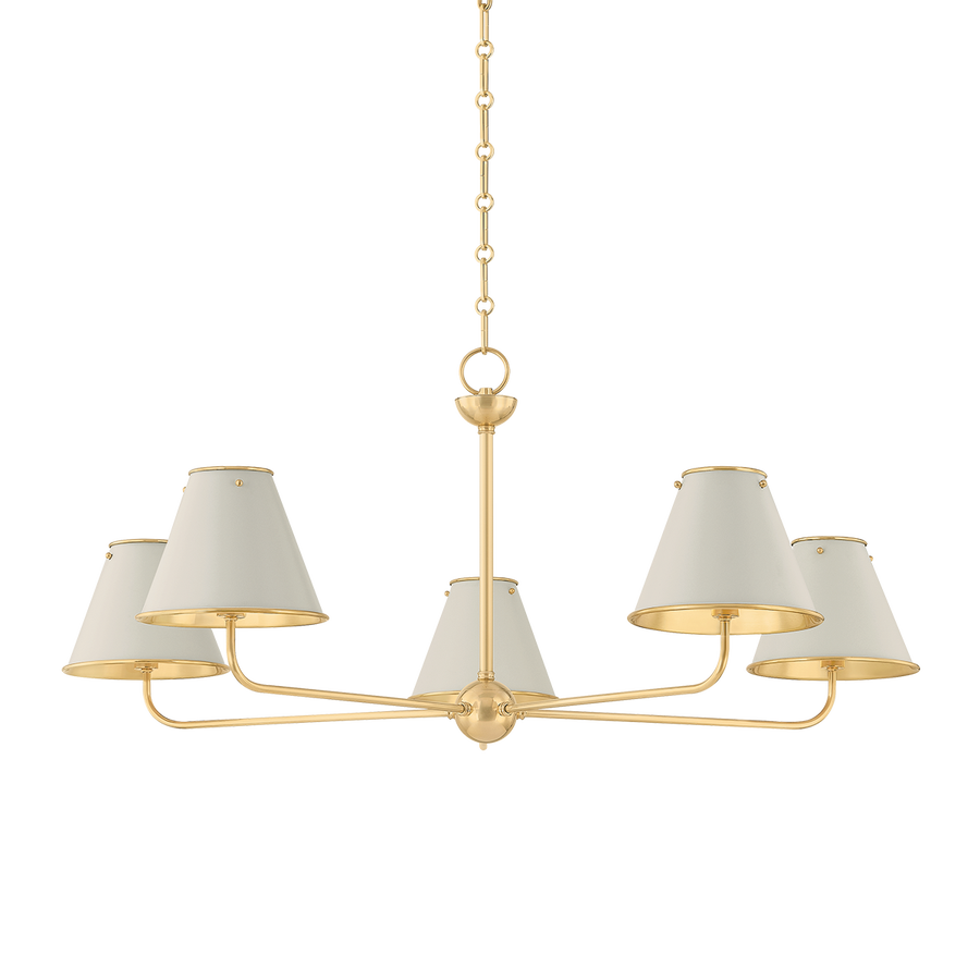 Hudson Valley Lighting Burghley Chandelier — MDS2000-AGB/OW