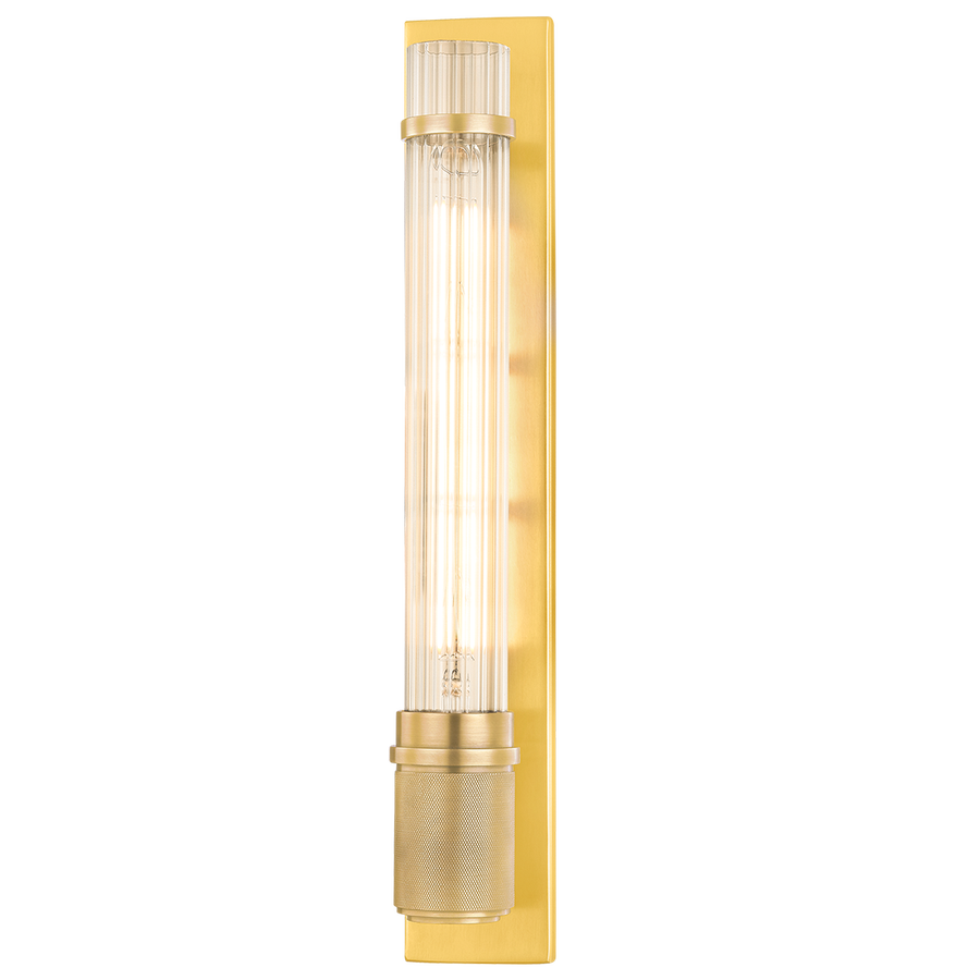 Hudson Valley Lighting Shaw Wall Sconce — Aged Brass