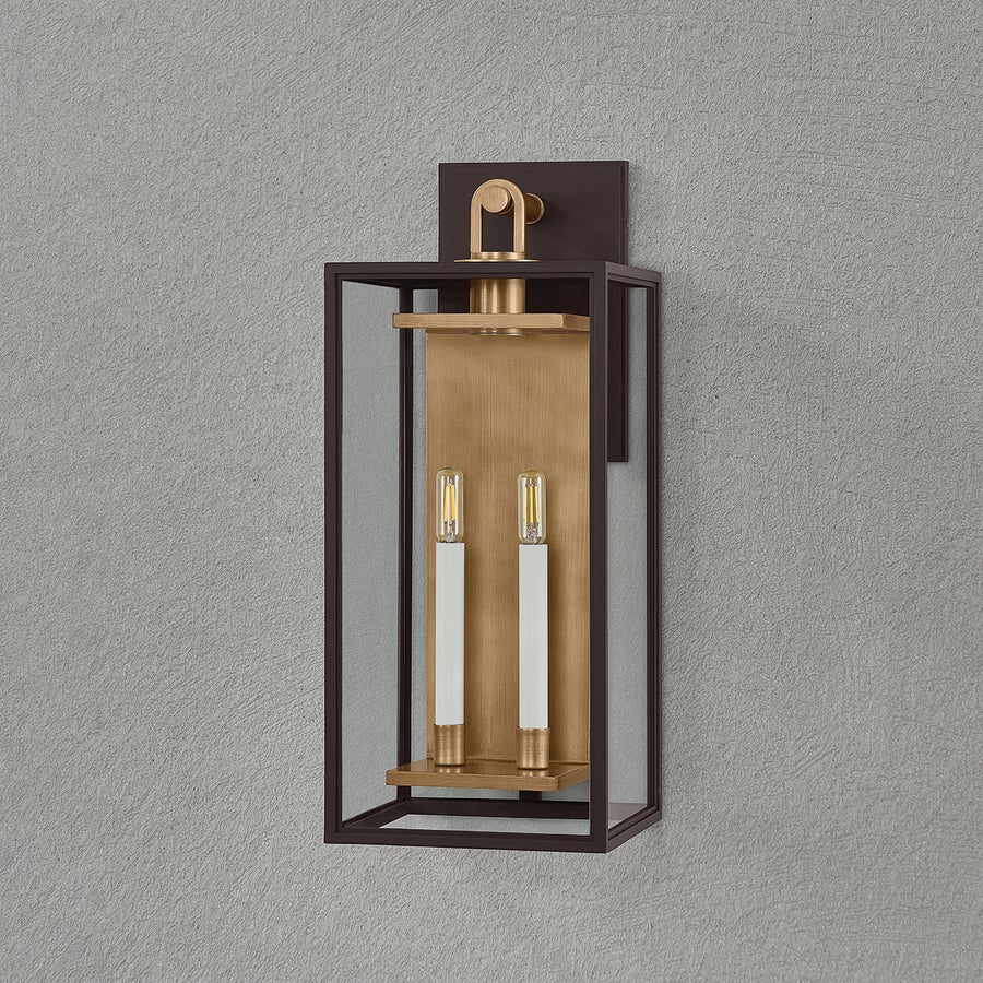 Troy Lighting Arnold Exterior Wall Sconce — B6524-PBR/TBZ