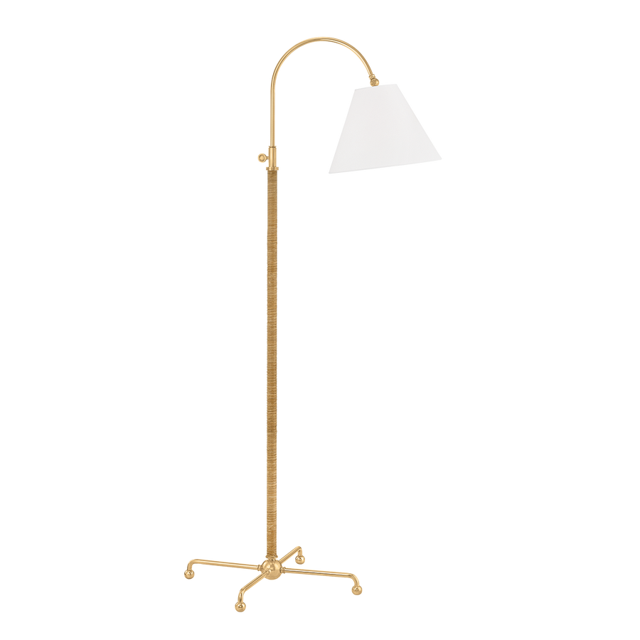 Hudson Valley Lighting Curves No.1 Floor Lamp — Aged Brass