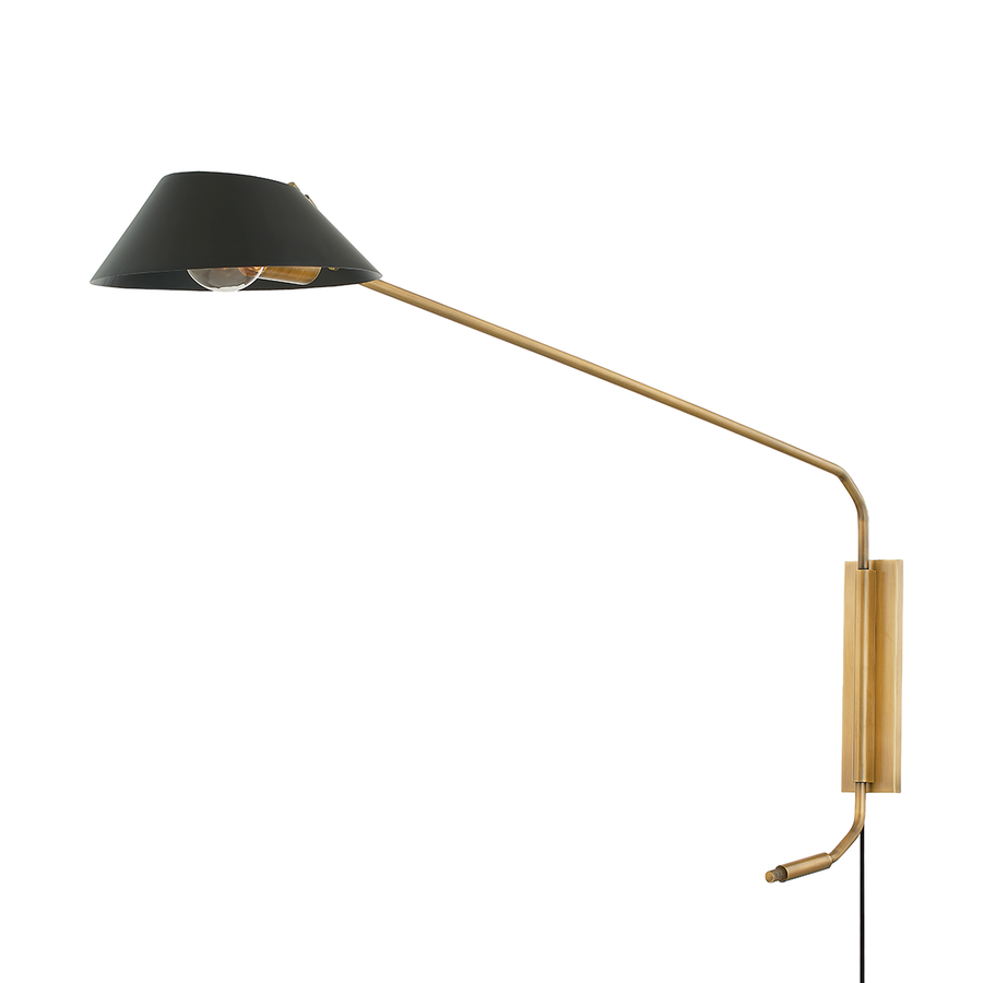 Troy Lighting Sacramento Plug-in Sconce — PTL8128-PBR/SBK