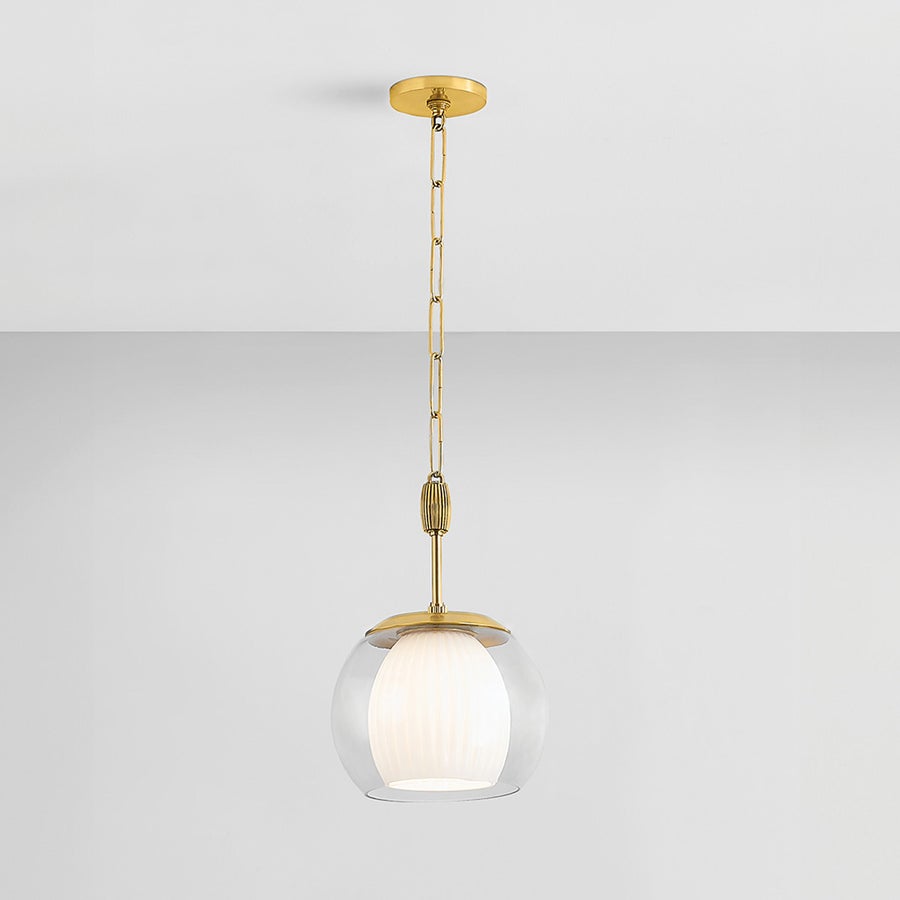 Hudson Valley Lighting CLEMENTON PENDANT — Aged Brass
