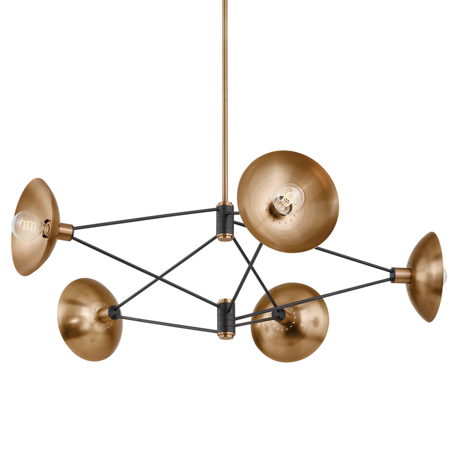Troy Lighting Axel Chandelier — F1050-PBR/SBK