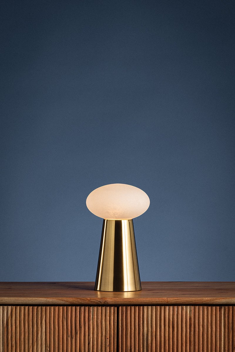 Hudson Valley Lighting CASHEL Rechargeable Table Lamp — Aged Brass