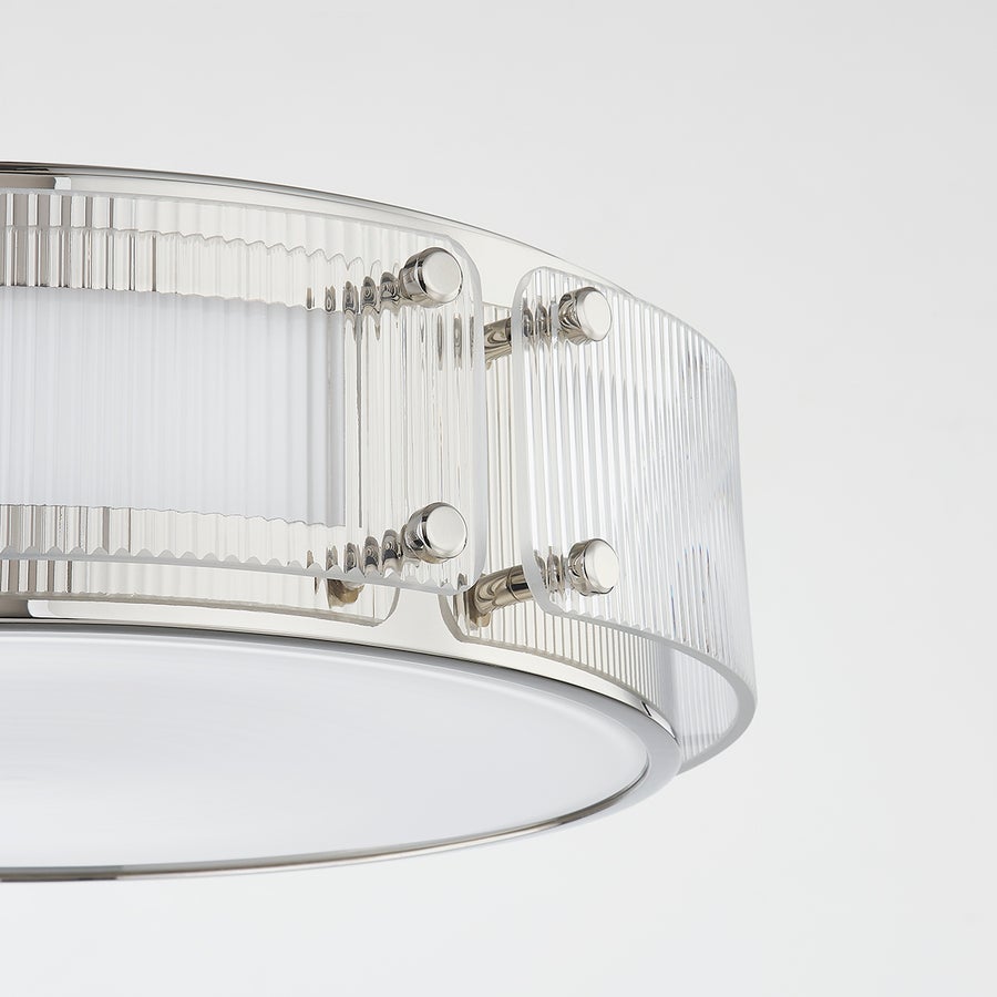 Hudson Valley Lighting CLIFFORD Flush Mount — Polished Nickel
