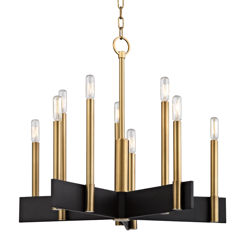 Hudson Valley Lighting Abrams Chandelier — Aged Brass