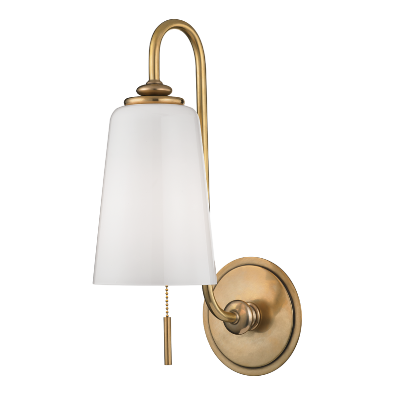 Hudson Valley Lighting Glover Wall Sconce — Aged Brass