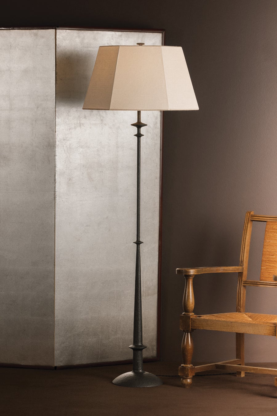 Hudson Valley Lighting Celmins Floor Lamp — Black Iron