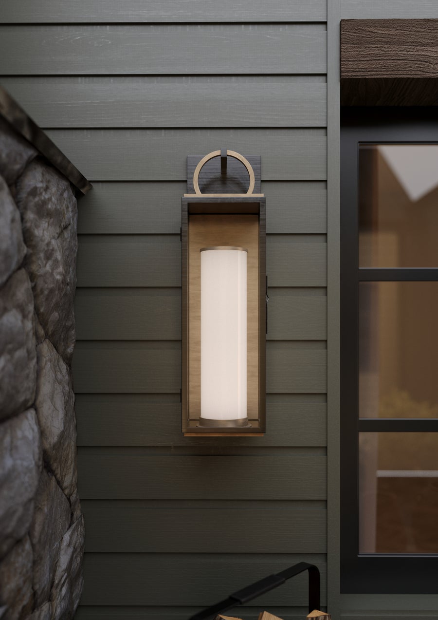Troy Lighting Gareth Exterior Wall Sconce — B6730-PBR/TBK