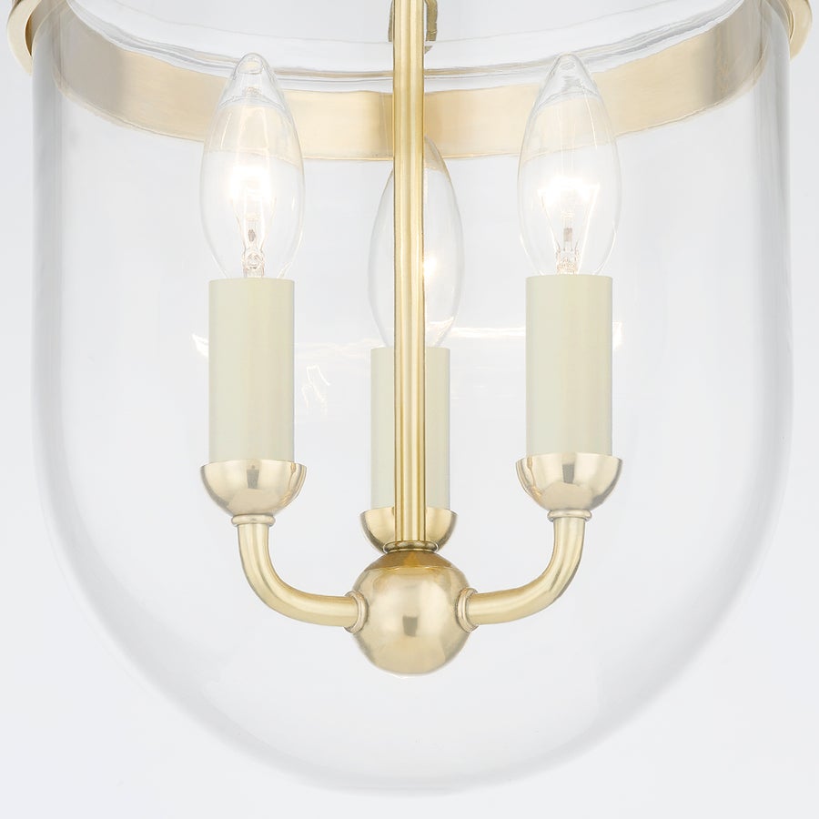 Hudson Valley Lighting ROUSHAM Semi Flush — Aged Brass