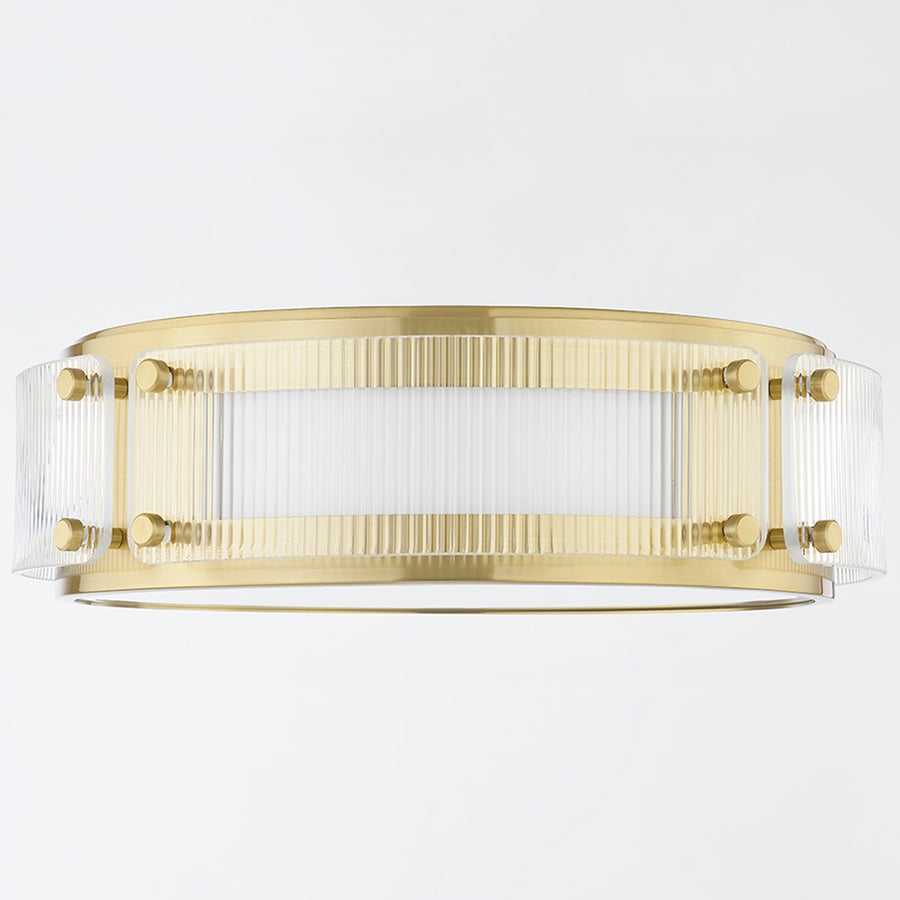 Hudson Valley Lighting CLIFFORD Flush Mount — Aged Brass