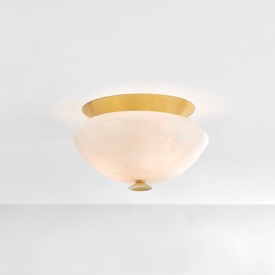 Hudson Valley Lighting PAWTUCKET FLUSH MOUNT — Aged Brass