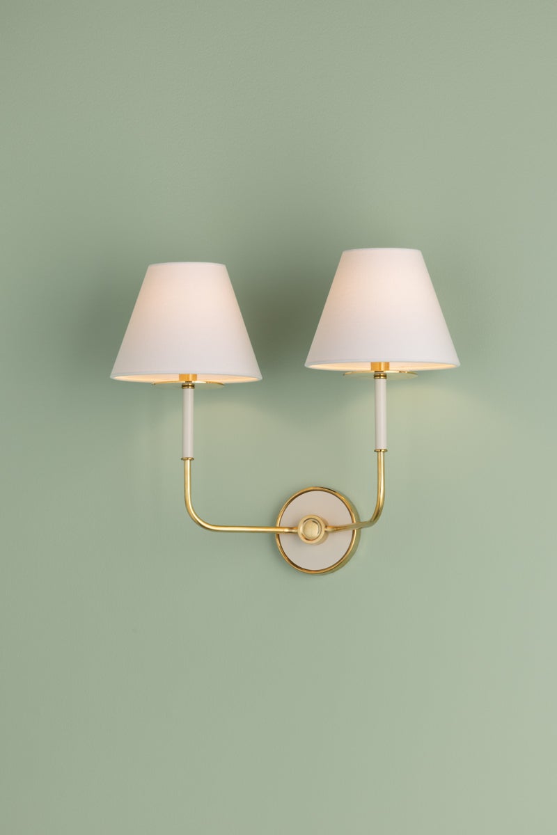 Hudson Valley Lighting Wedgewood Wall Sconce — MDS2201-AGB/OW