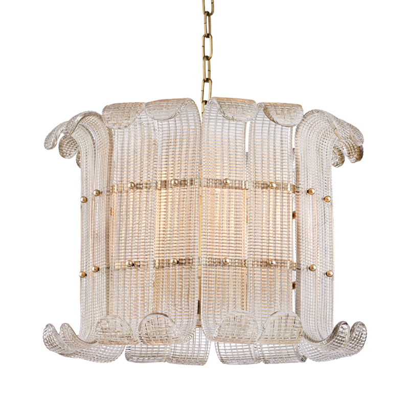 Hudson Valley Lighting Brasher Chandelier — Aged Brass