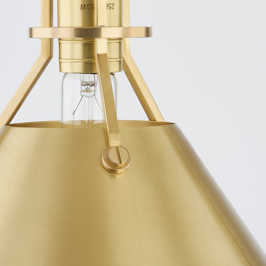 Hudson Valley Lighting METAL NO. 2 Pendant — Aged Brass