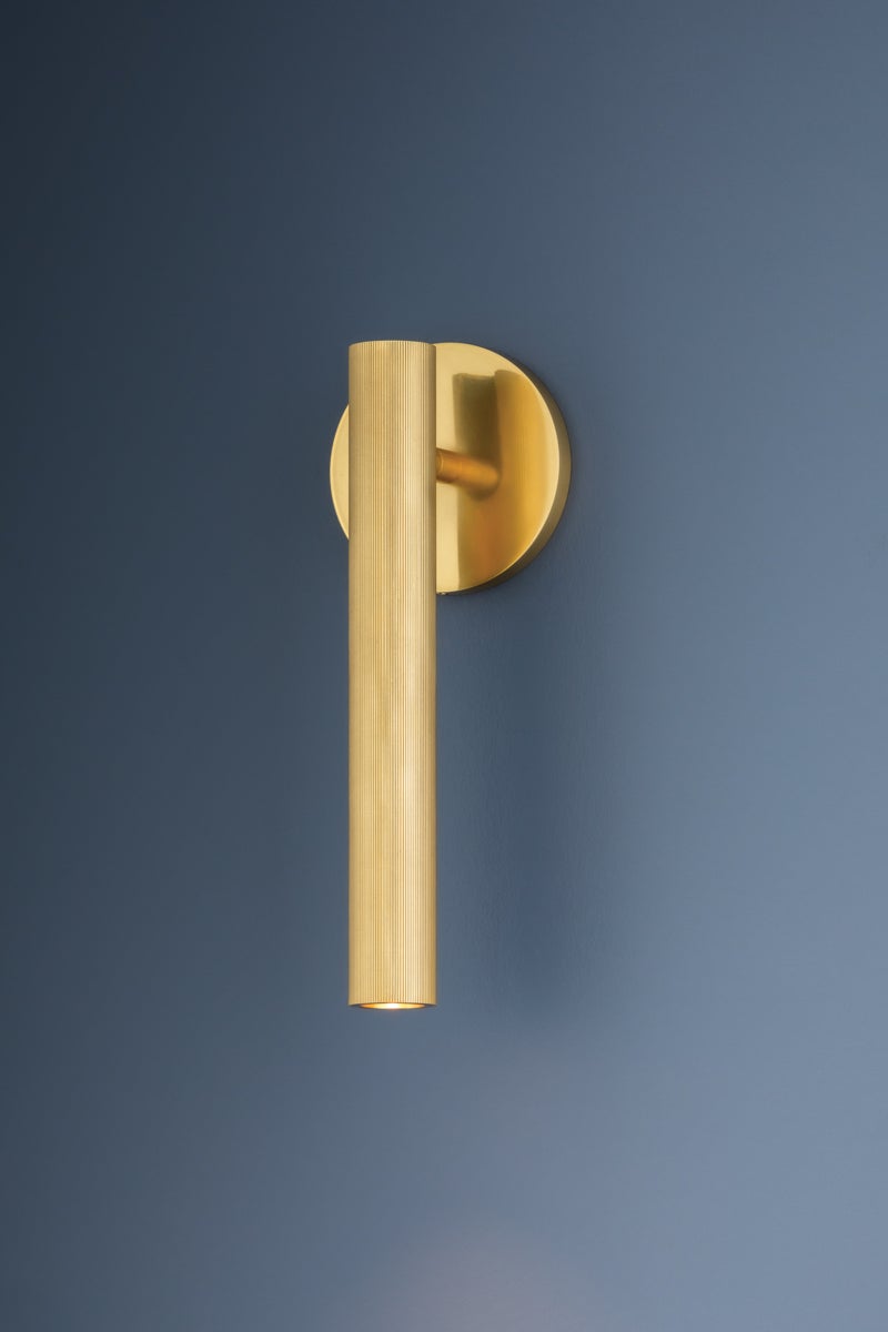 Hudson Valley Lighting SIMEON Wall Sconce — Aged Brass