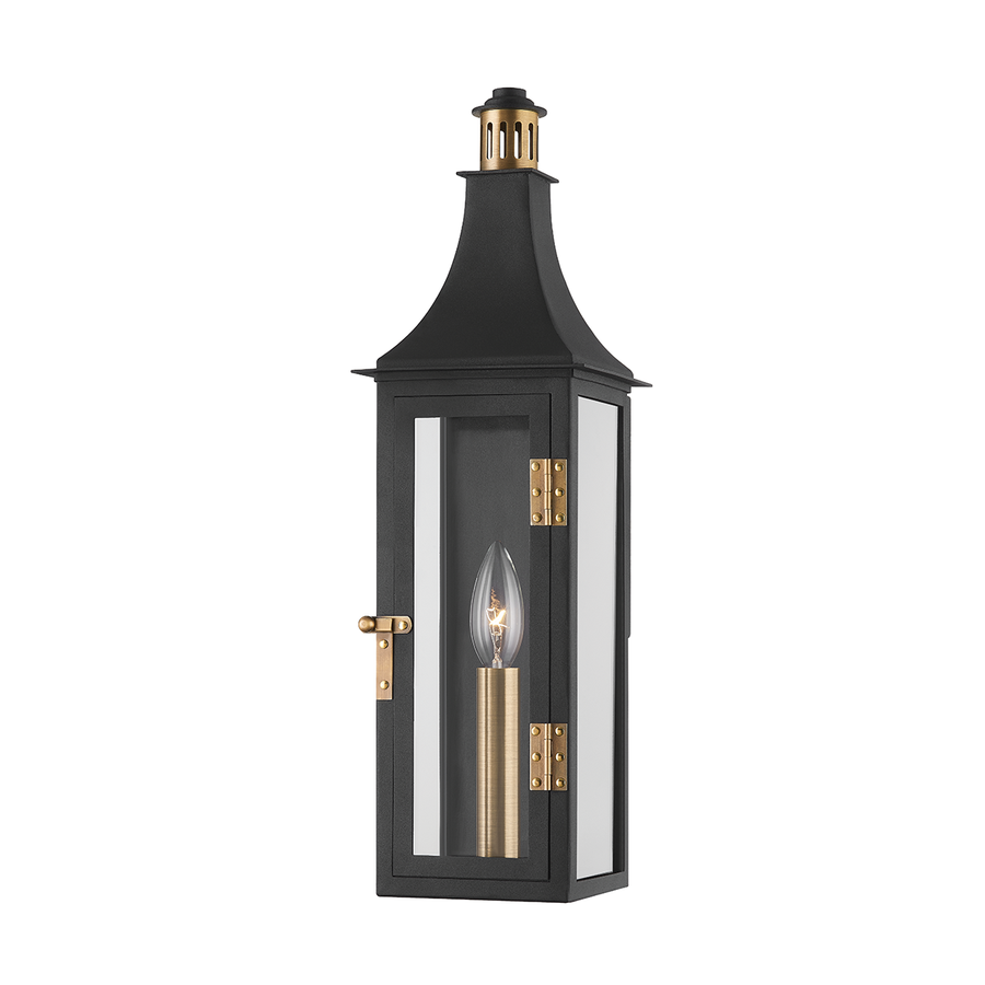 Troy Lighting Wes Exterior Wall Sconce — B7819-PBR/TBK