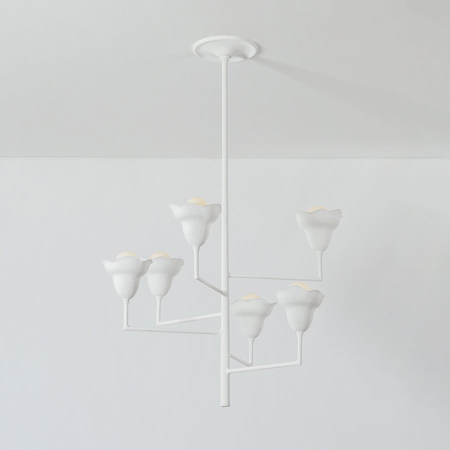 Hudson Valley Lighting ALORA Chandelier — White Plaster