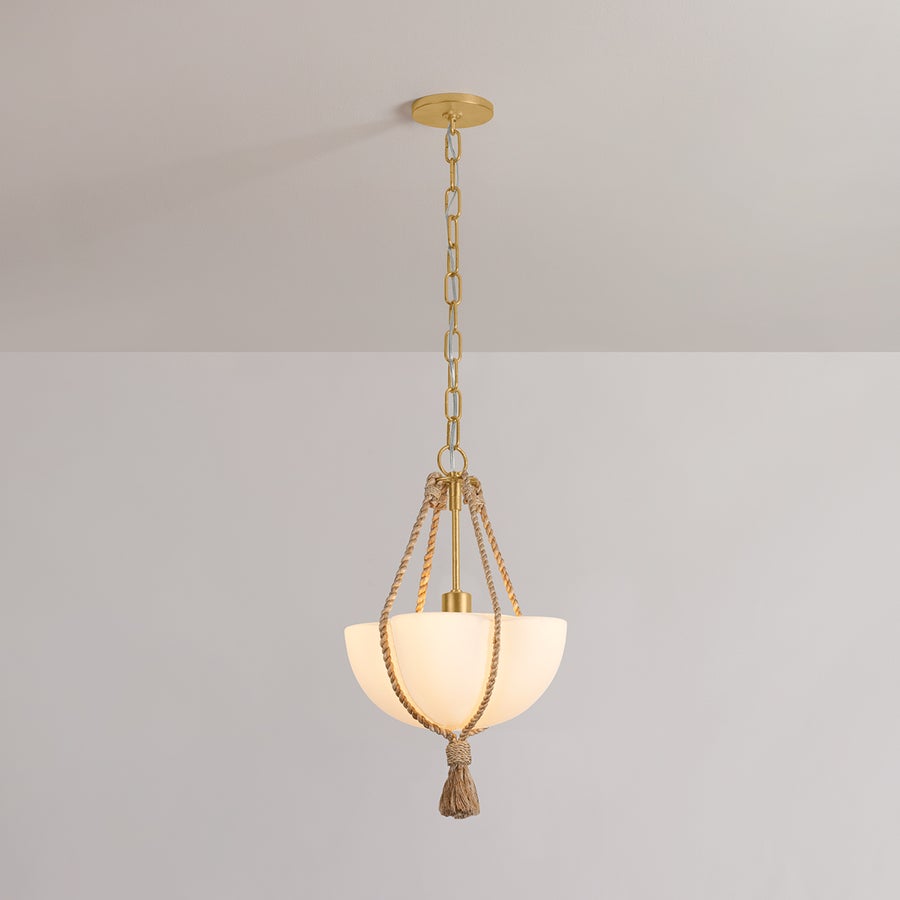 Hudson Valley Lighting AMBERLEY Pendant — Vintage Gold Leaf