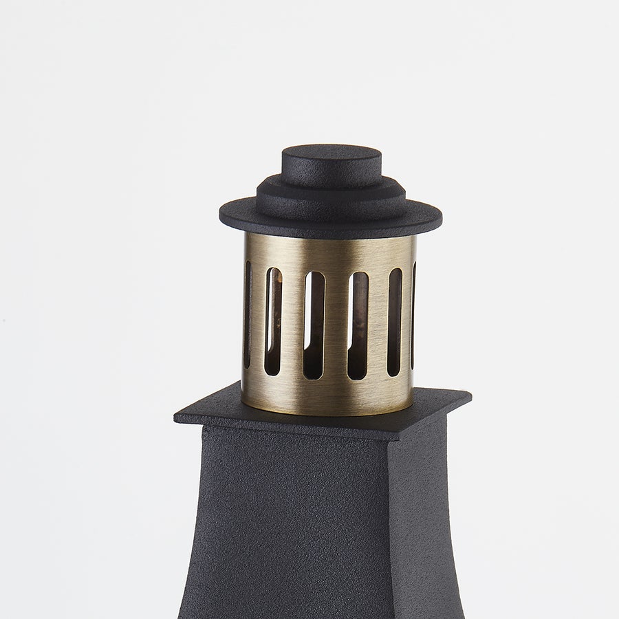 Troy Lighting Wes Exterior Wall Sconce — B7819-PBR/TBK