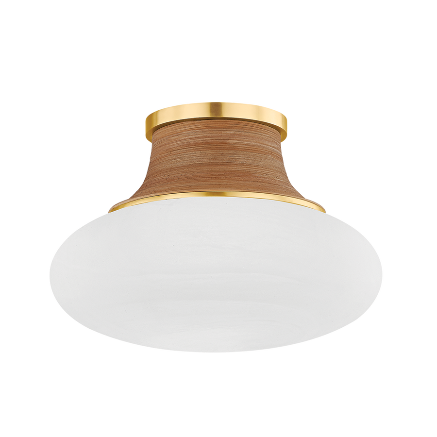 Hudson Valley Lighting PEARL RIVER Flush Mount — Aged Brass