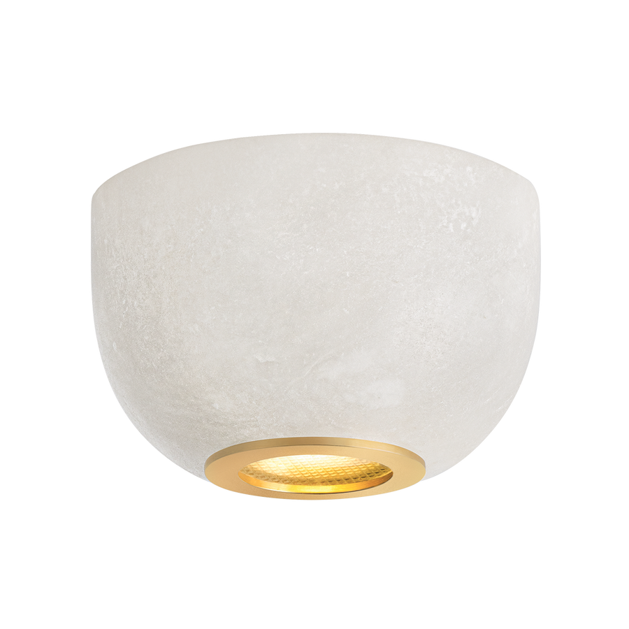 Hudson Valley Lighting Bains Corner Flush Mount — Aged Brass