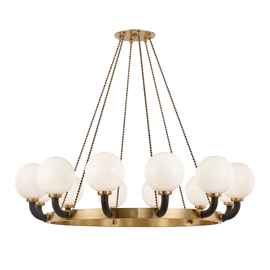 Hudson Valley Lighting Werner Chandelier — 3660-AGB/BK