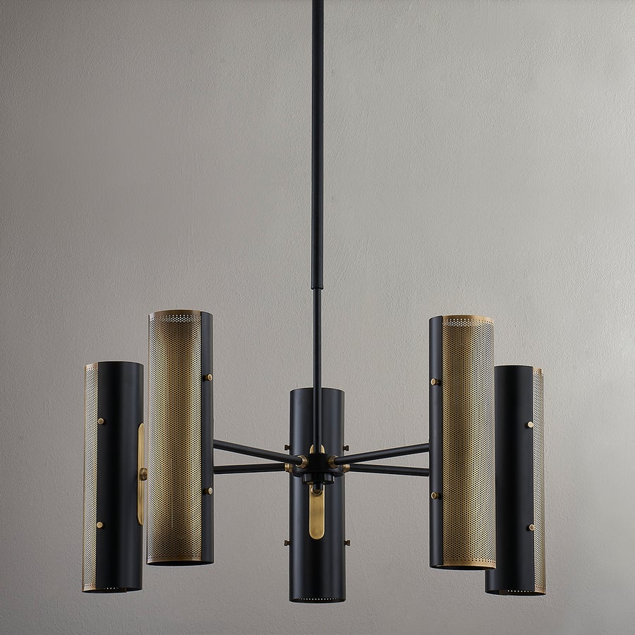 Troy Lighting MIKKA Chandelier — F5630-PBR/SBK