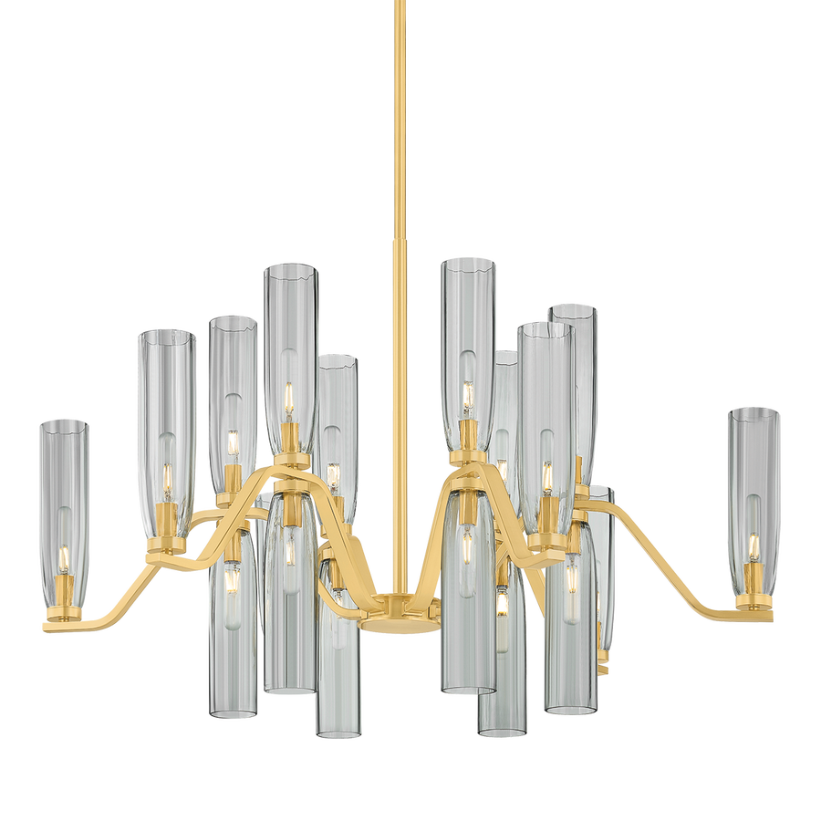 Hudson Valley Lighting HARPSWELL Chandelier — Aged Brass